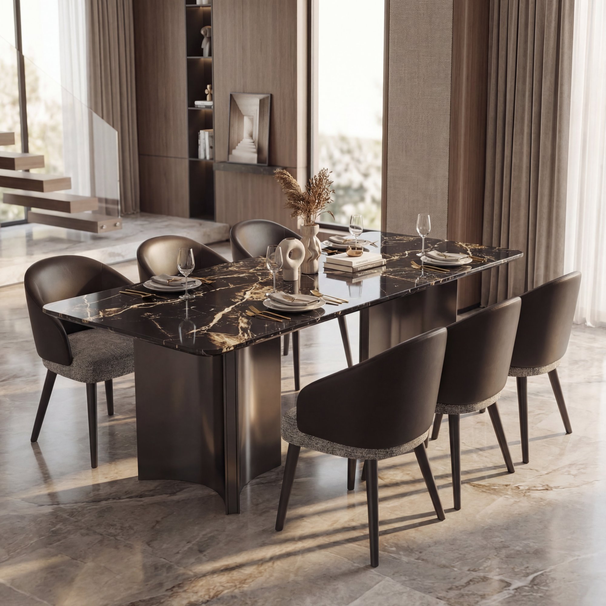 Luna - czarny marmur Portoro